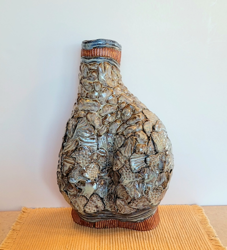 SL-558 Vessel, Ode to Gaudi VIII, Porcelain & Stoneware $395 at Hunter Wolff Gallery
